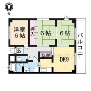 サンコート橋の内【3階】の間取り