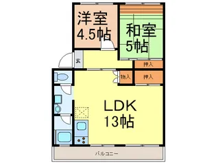 仲田苑【5階】の間取り