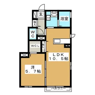 セジュールラ・パス【1階】の間取り