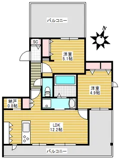 (仮称)千早3丁目メゾン【3階】の間取り