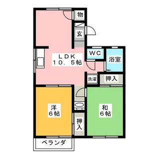 ハイツ市川 A【1階】の間取り