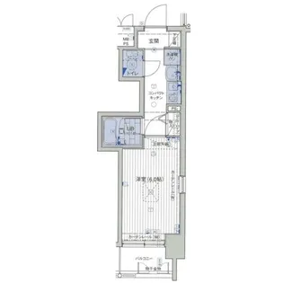 エステムコート大阪城南II【6階】の間取り