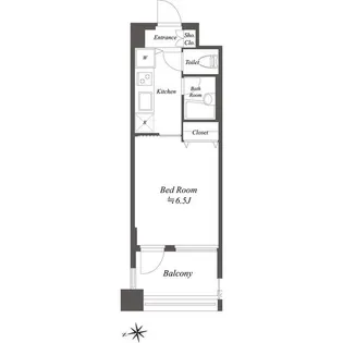 シンシア白金高輪PACE【5階】の間取り