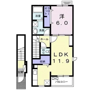優竣弐番館【2階】の間取り