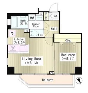 アネックス麻布十番【5階】の間取り
