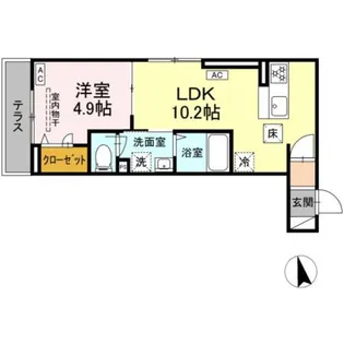 D Paina大丸【1階】の間取り