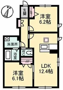 フォレスト ビレッジ【1階】の間取り