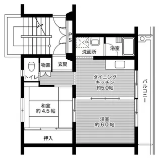 ヴィレッジハウス吉田宮小路II号棟【1階】の間取り