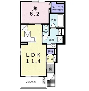 レガーロ ウエスト【1階】の間取り