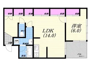 イスズハイツベル芦屋パート2【1階】の間取り