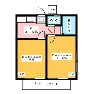 プレイス半崎【2階】の間取り