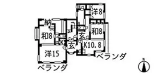 コーポ香鯉園【1階】の間取り
