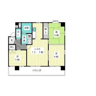 サンライズ極楽【2階】の間取り