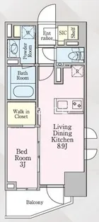 グランリビオ芝大門【7階】の間取り