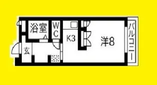 ビーバ江坂【6階】の間取り