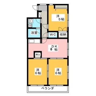 ヒルサイドテラス【3階】の間取り