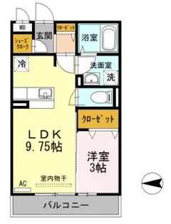 セジュールオッツ南蔵王【3階】の間取り