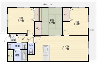 ルキア国分【3階】の間取り