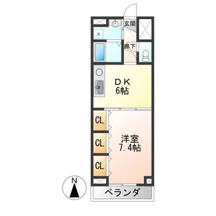 メゾン・ジュネスIII【6階】の間取り