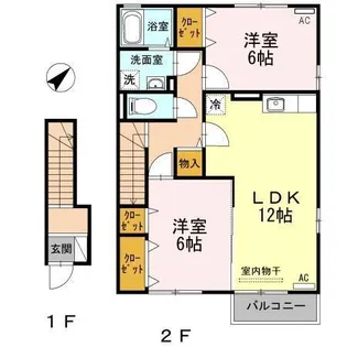 ファミリエ A棟【2階】の間取り