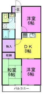 館野コーポ【6階】の間取り