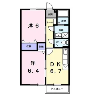 リバーポート岩井【2階】の間取り