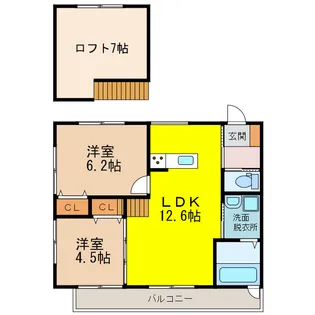 agate(アゲート)【2階】の間取り