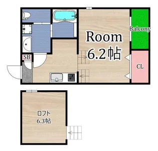 フェリクス中宮【2階】の間取り