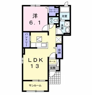 コーネル若月I【1階】の間取り