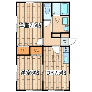 梅澤ハイツ【1階】の間取り
