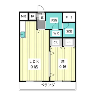 グロリア朝日が丘【2階】の間取り