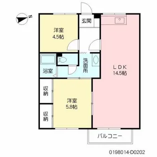 パストラル町田 D棟【2階】の間取り