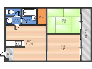 ソレイユ東田辺【3階】の間取り