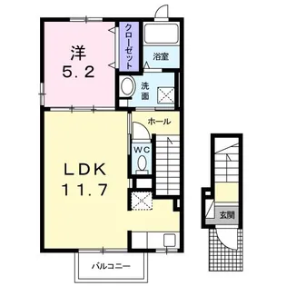 ラッジ・ディ・スペランサ【2階】の間取り