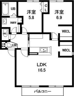 フレシール Tuki【2階】の間取り