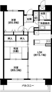サン・グローリー姪浜【6階】の間取り