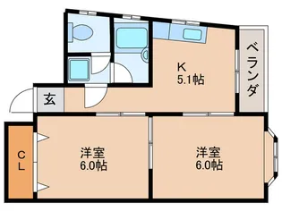 鈴亀ビル【2階】の間取り
