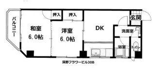 深野フラワービル【3階】の間取り