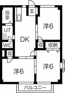 リバティヒルズB【2階】の間取り