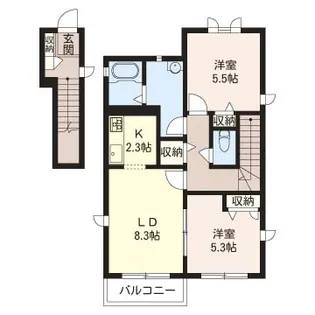 ボナール美輝B【2階】の間取り