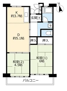 UR津久野南【11階】の間取り