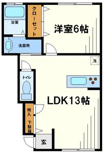 Sフラッツ【1階】の間取り