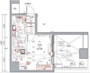 デュアレス千代田三崎町【10階】の間取り
