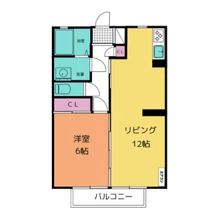 パークサイド篠目 B【1階】の間取り