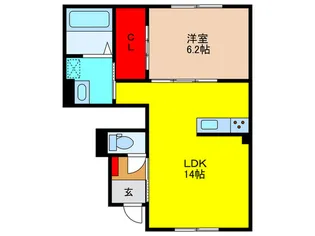 テラスサクラ B棟【1階】の間取り