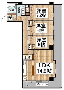 クレッセント三鷹【10階】の間取り