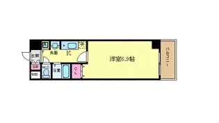 ライジングコート京都西院フロンティアII【1階】の間取り