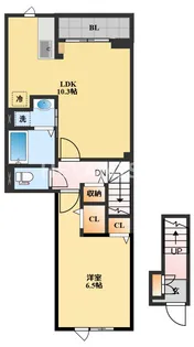 フラワーハイツ壱番館【2階】の間取り