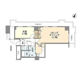 トルナーレ日本橋浜町【11階】の間取り