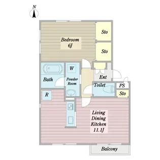 チェルトンハウス【1階】の間取り
